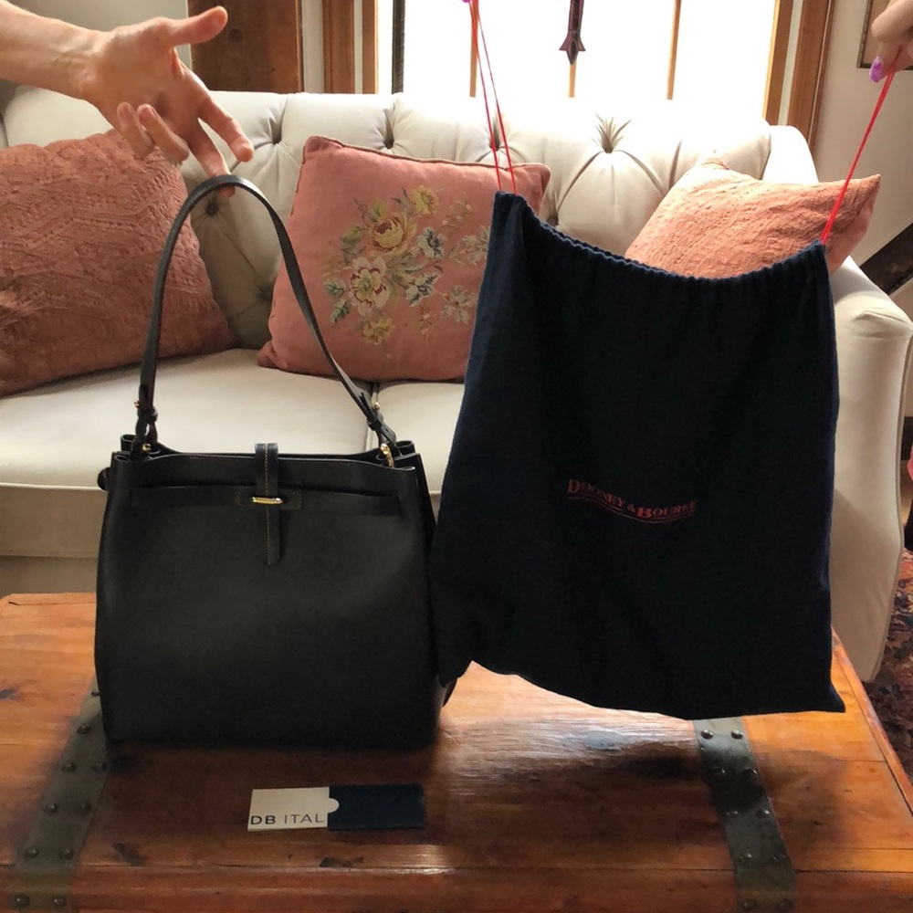 Dooney & Bourke Black Large Cinched Shopper